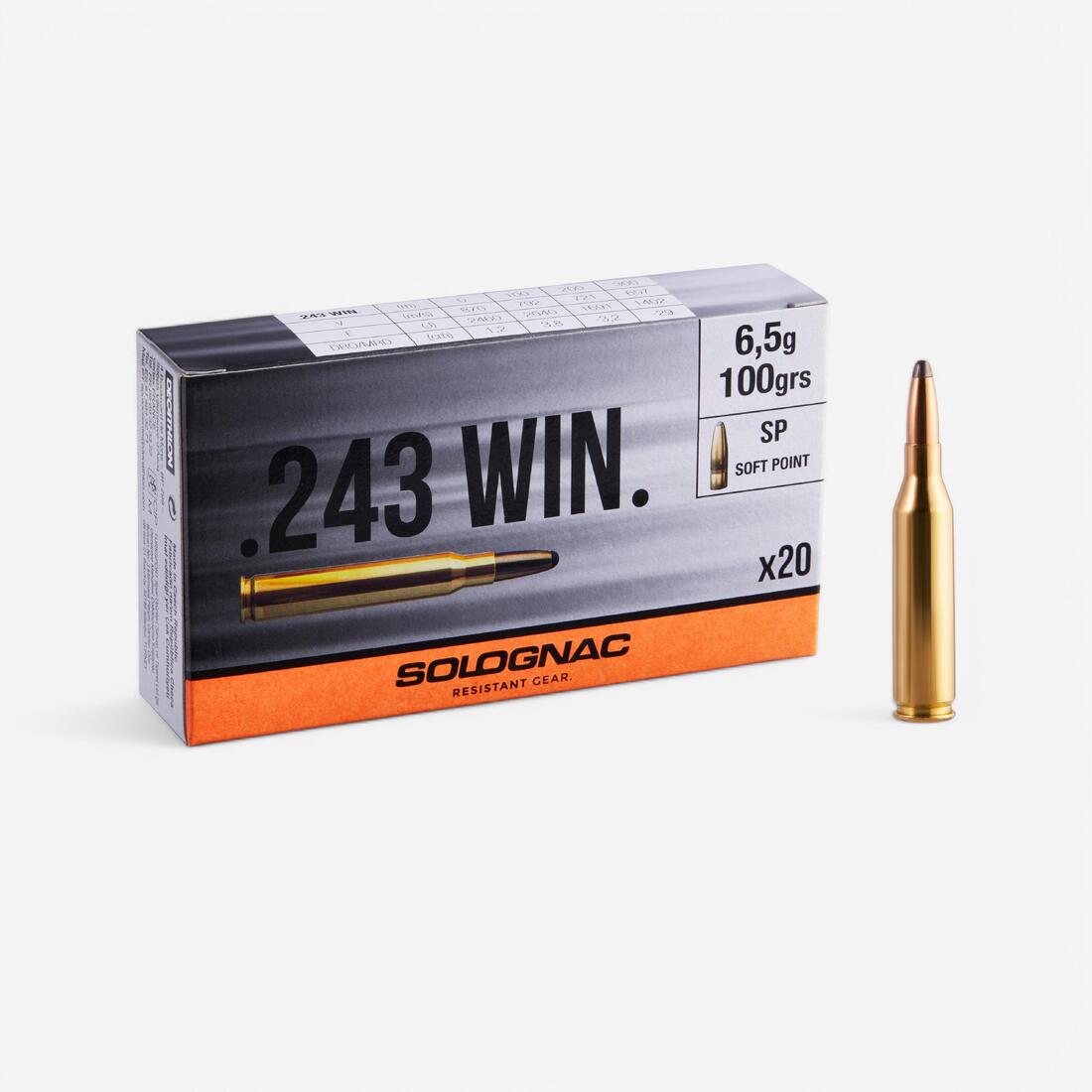 Balle 243 WINCHESTER 6,5G/100GRS X20