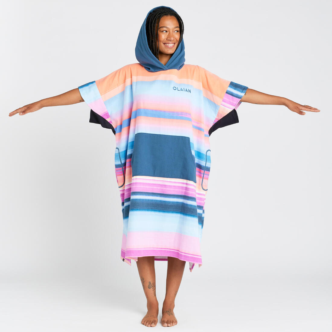 Poncho de plage surf adulte à partir de 150 cm, 500 Sunset