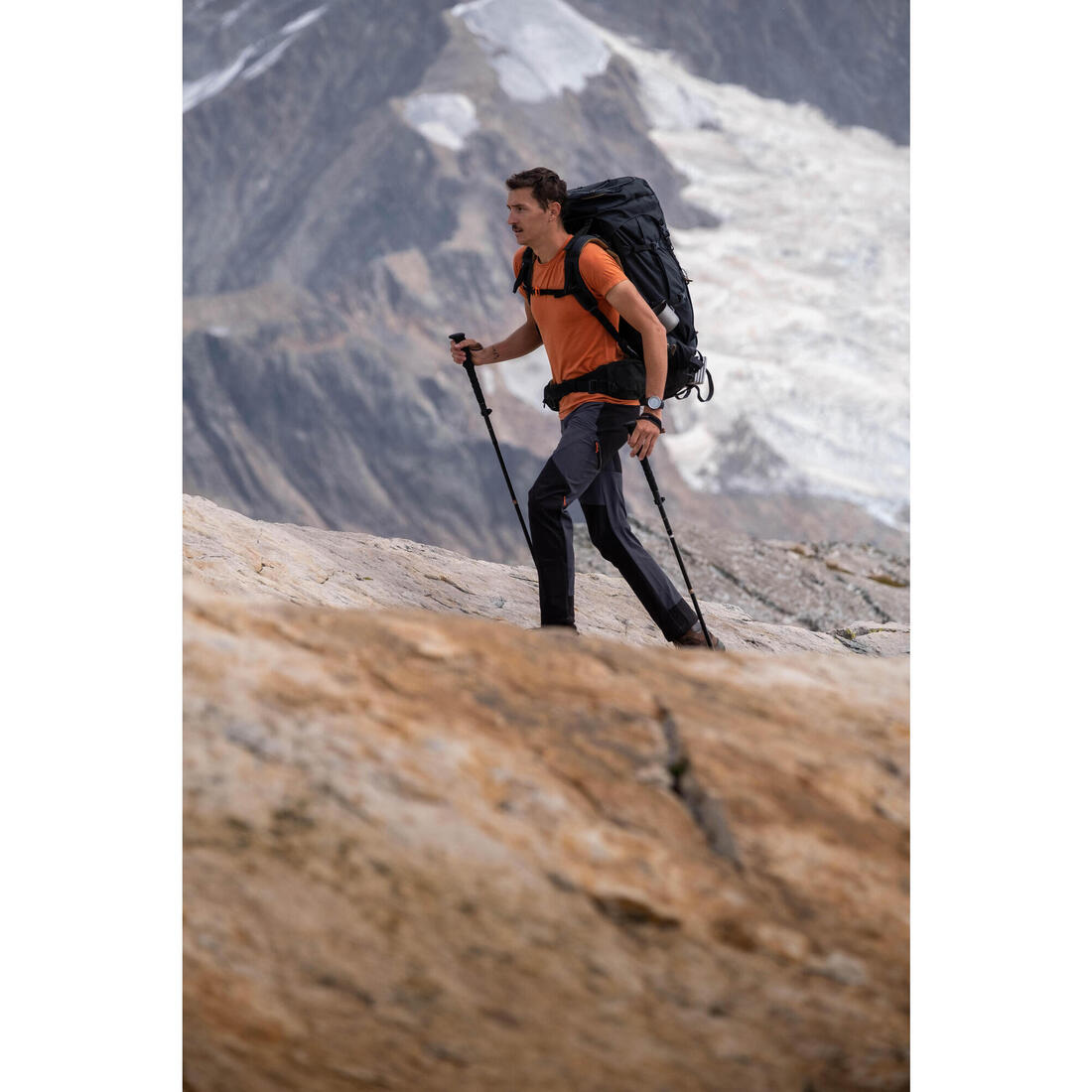 T-shirt de trek manches courtes en laine mérinos homme, Merino Seamless