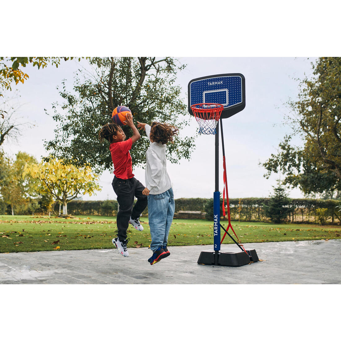 Panier de basket Enfant Dunk sur pied réglable 1,60m à 2,20m - K900