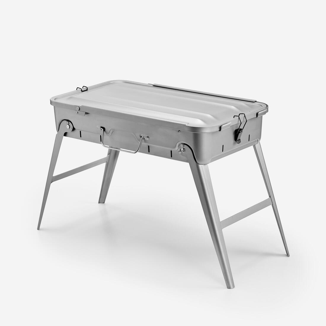 Barbecue portable XL de camping pour 4-8 personnes, à bois, charbon et briquette