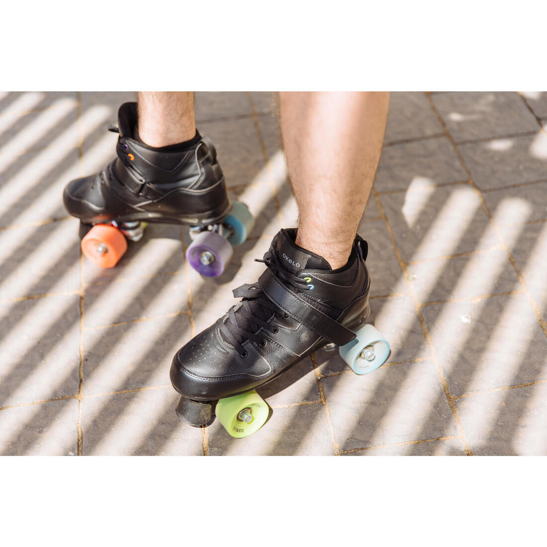 Patin à roulettes adulte Quad 100 Noir