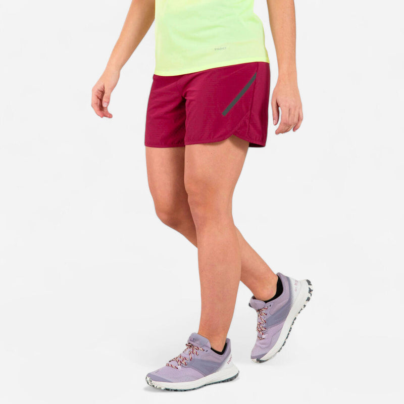 Short de trail running baggy femme noir