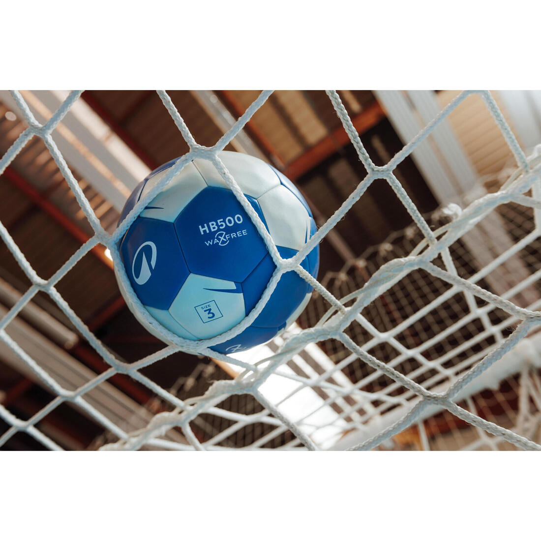 Ballon de handball sans résine taille 3 - Waxfree V2 bleu / blanc