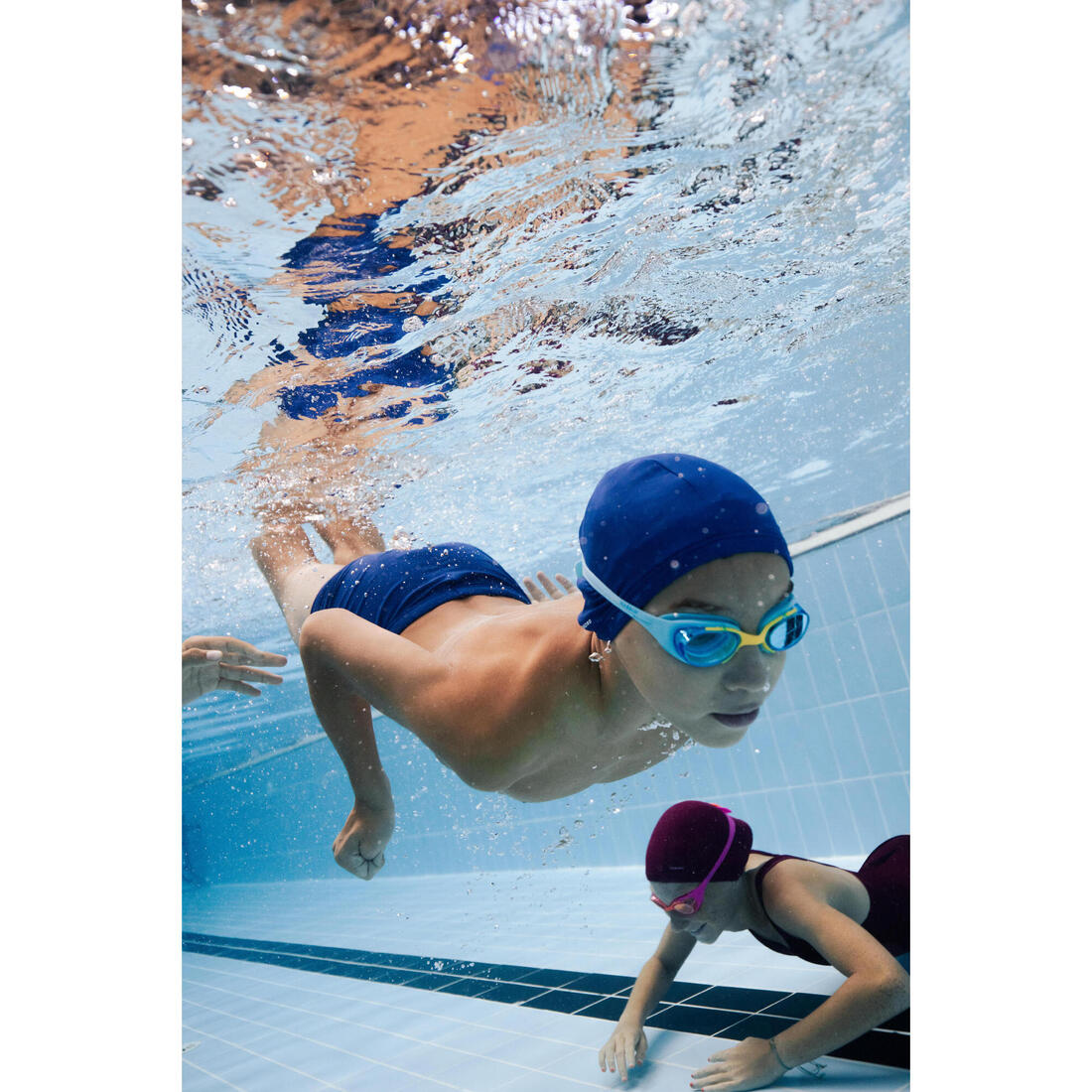 Maillot de bain natation garçon - boxer 100 basic - bleu