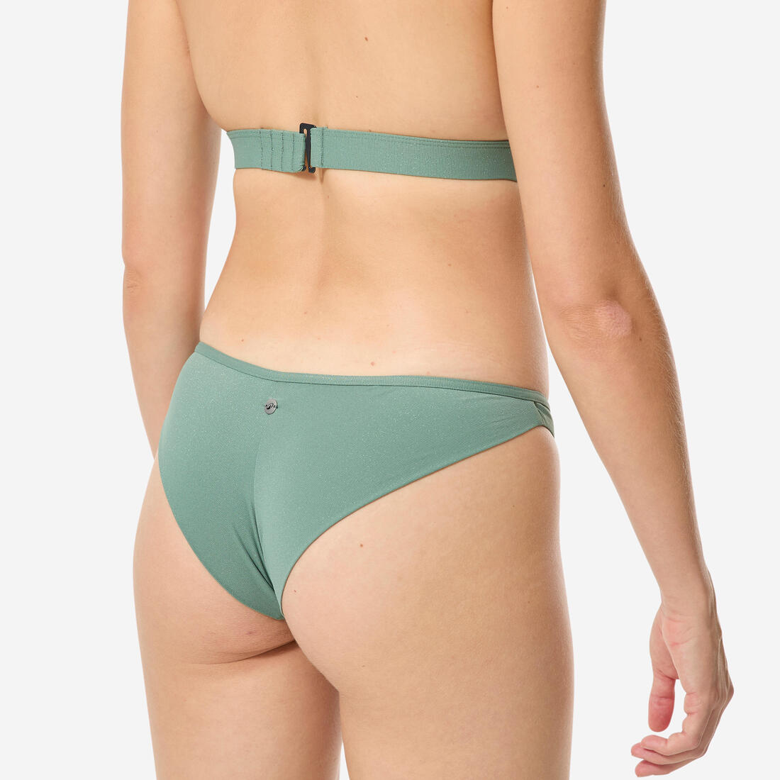 Bas de maillot de bain surf tanga à paillettes femme, Zuma lulu kaki