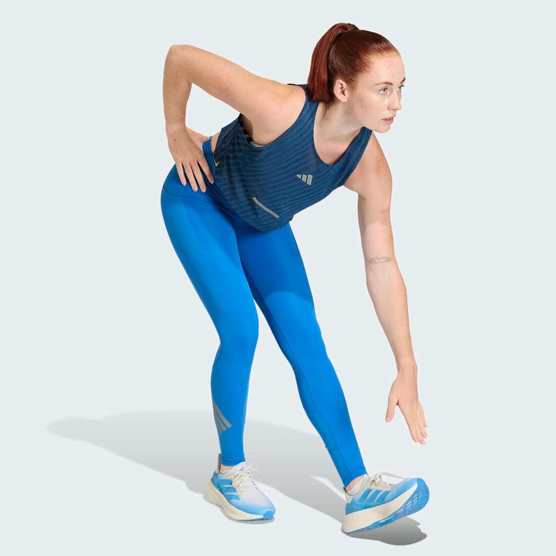 Legging de running confortable taille haute femme, adidas ADI365 bleu
