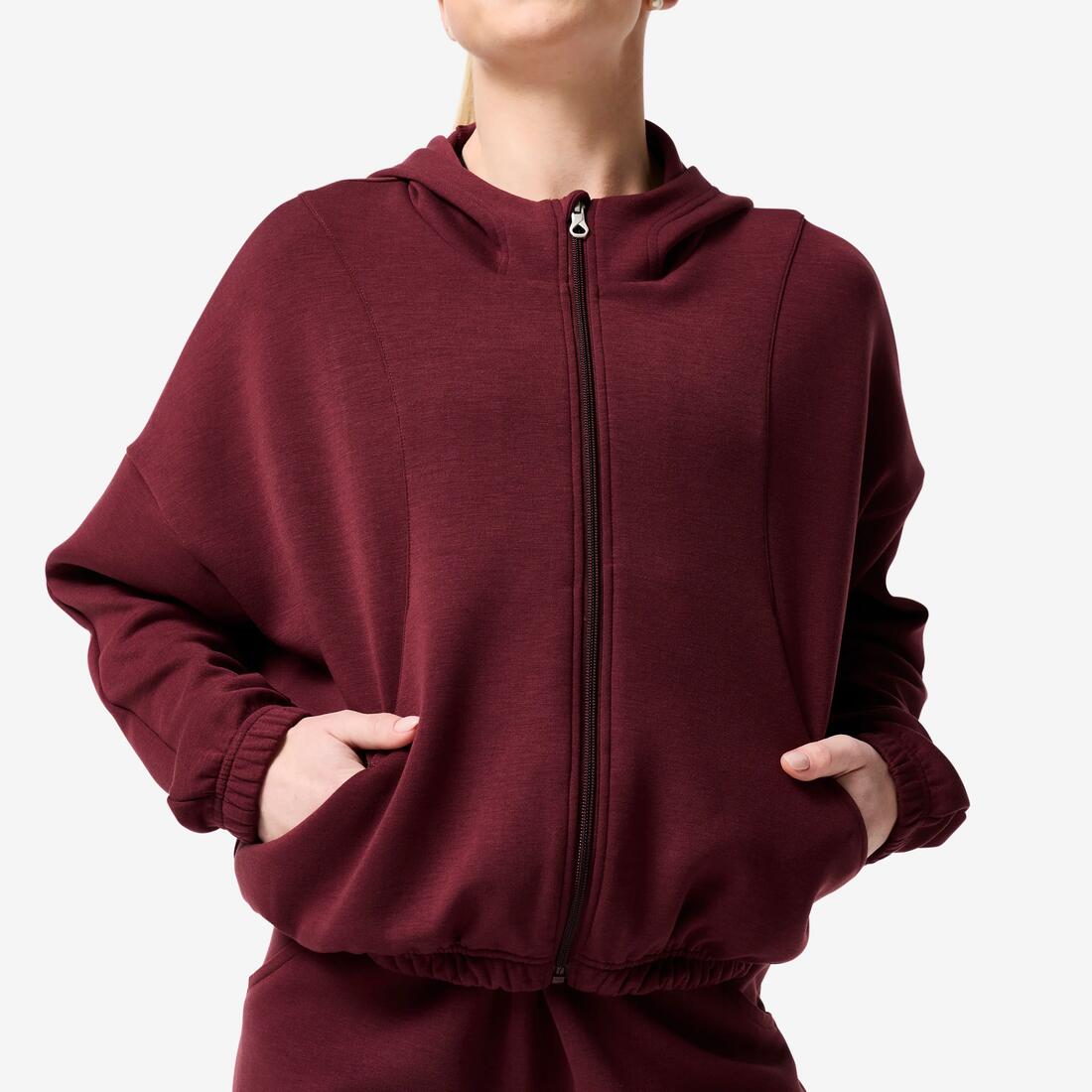 Veste à capuche de fitness manches longues femme