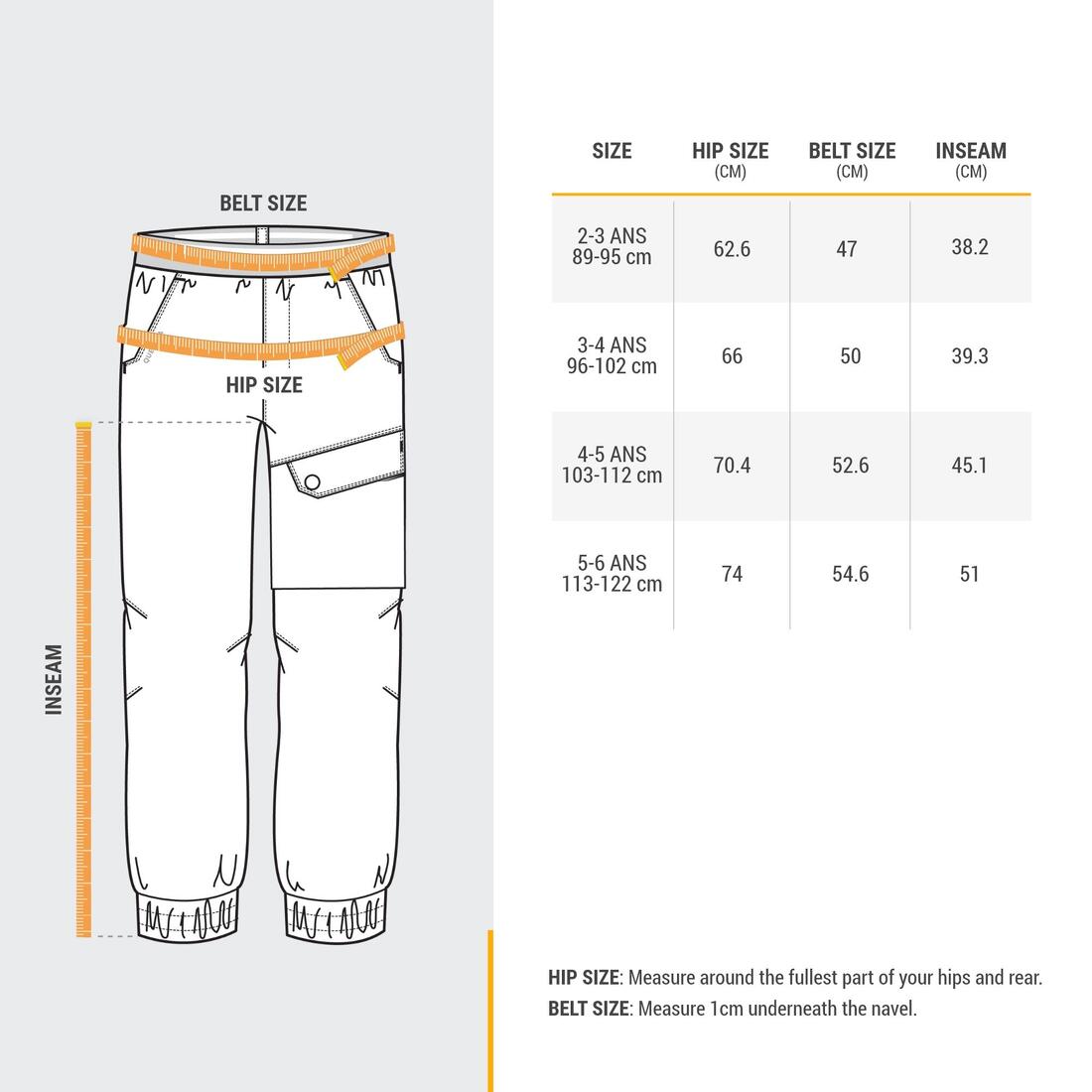 Pantalon chaud et déperlant de randonnée  enfant 2-6 ans, NH100