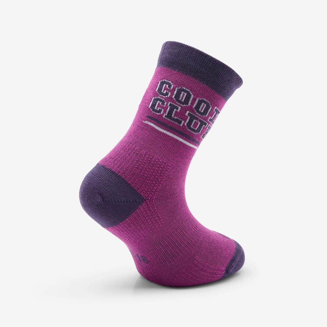 Chaussettes de sport hautes enfant, violet et