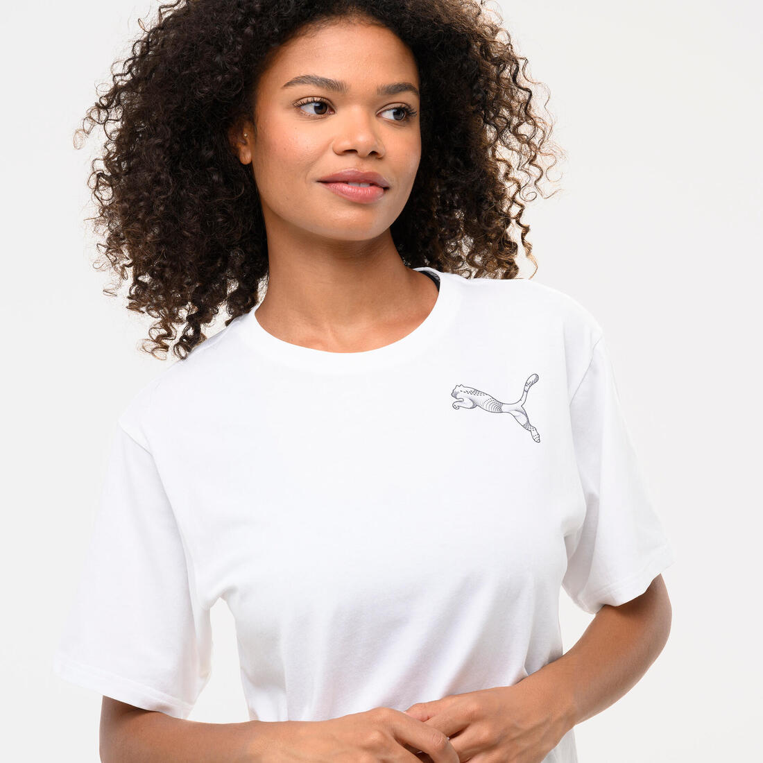 T-shirt en coton court à manches courtes femme