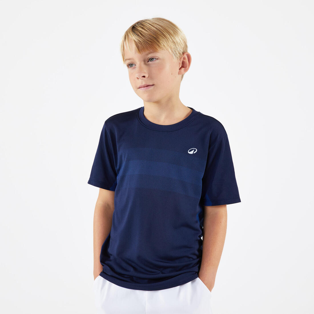 T-shirt de tennis Junior - T-shirt Light bleu foncé