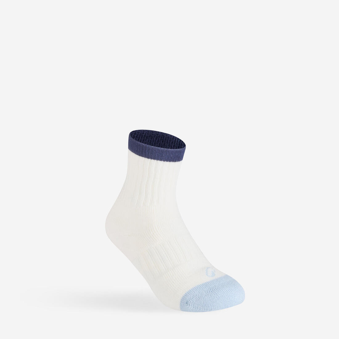 CHAUSSETTES DE SPORT ENFANT HAUTES RS 500 BLANC MARINE LOT DE 3