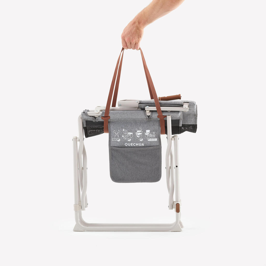 Chaise de camping pliante avec accoudoir