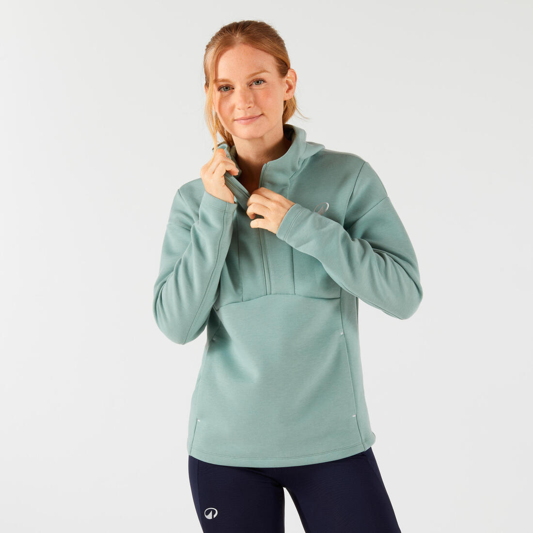 Sweat de tennis zippé à capuche, femme