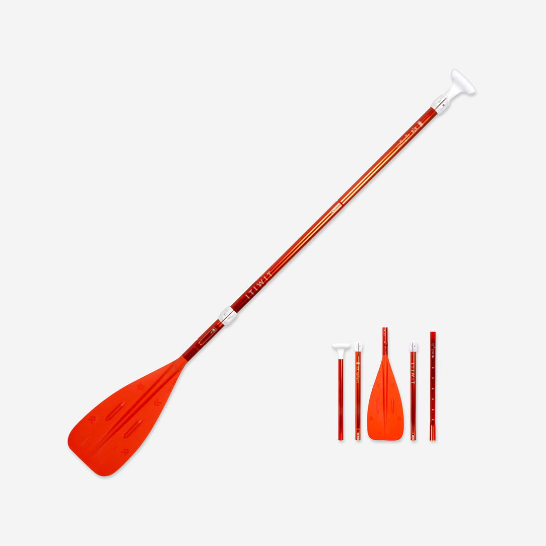 Pagaie de stand up paddle compacte 100 en 5 parties - 160-220 cm.