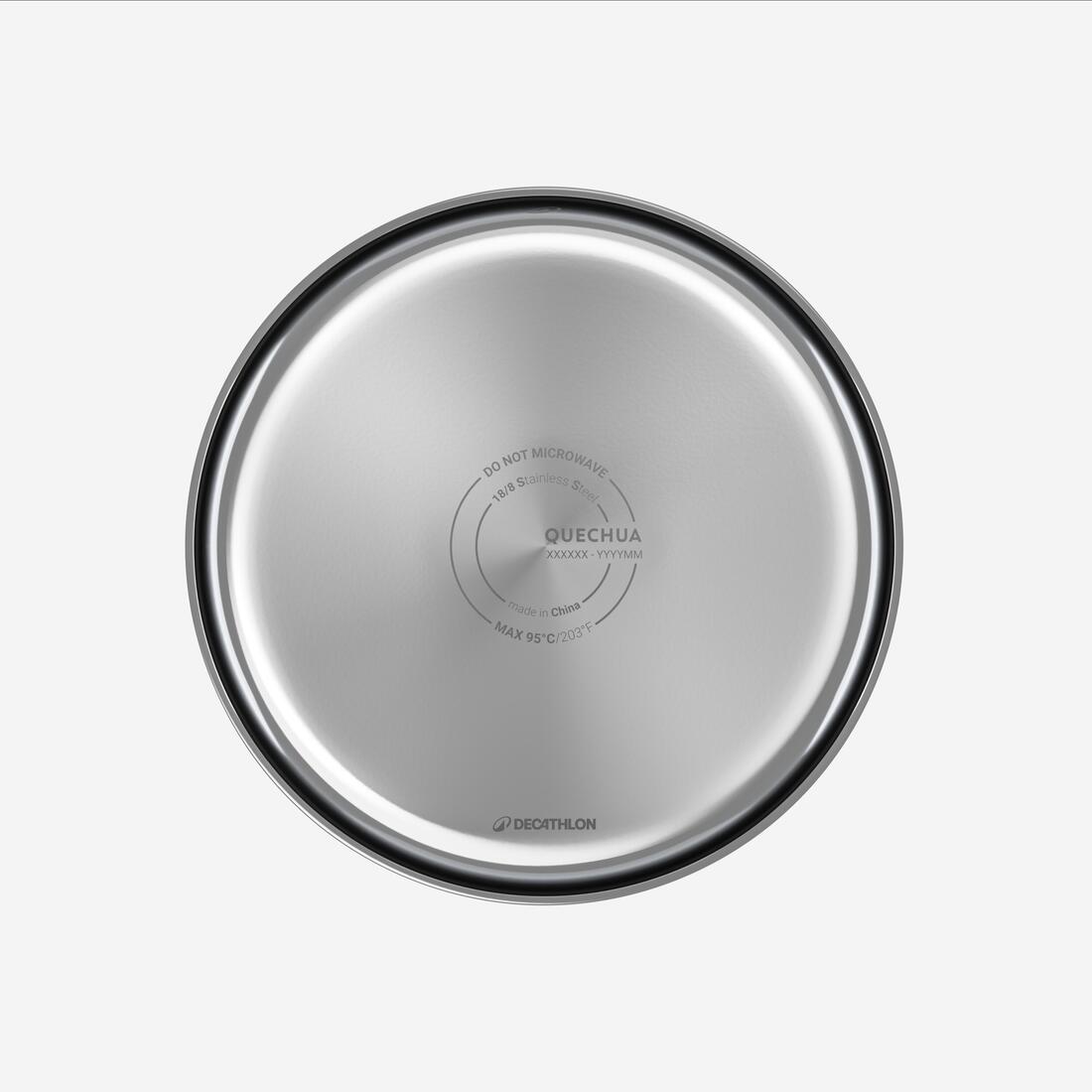 Assiette de camping taille normale L en acier inoxydable, Ø19cm