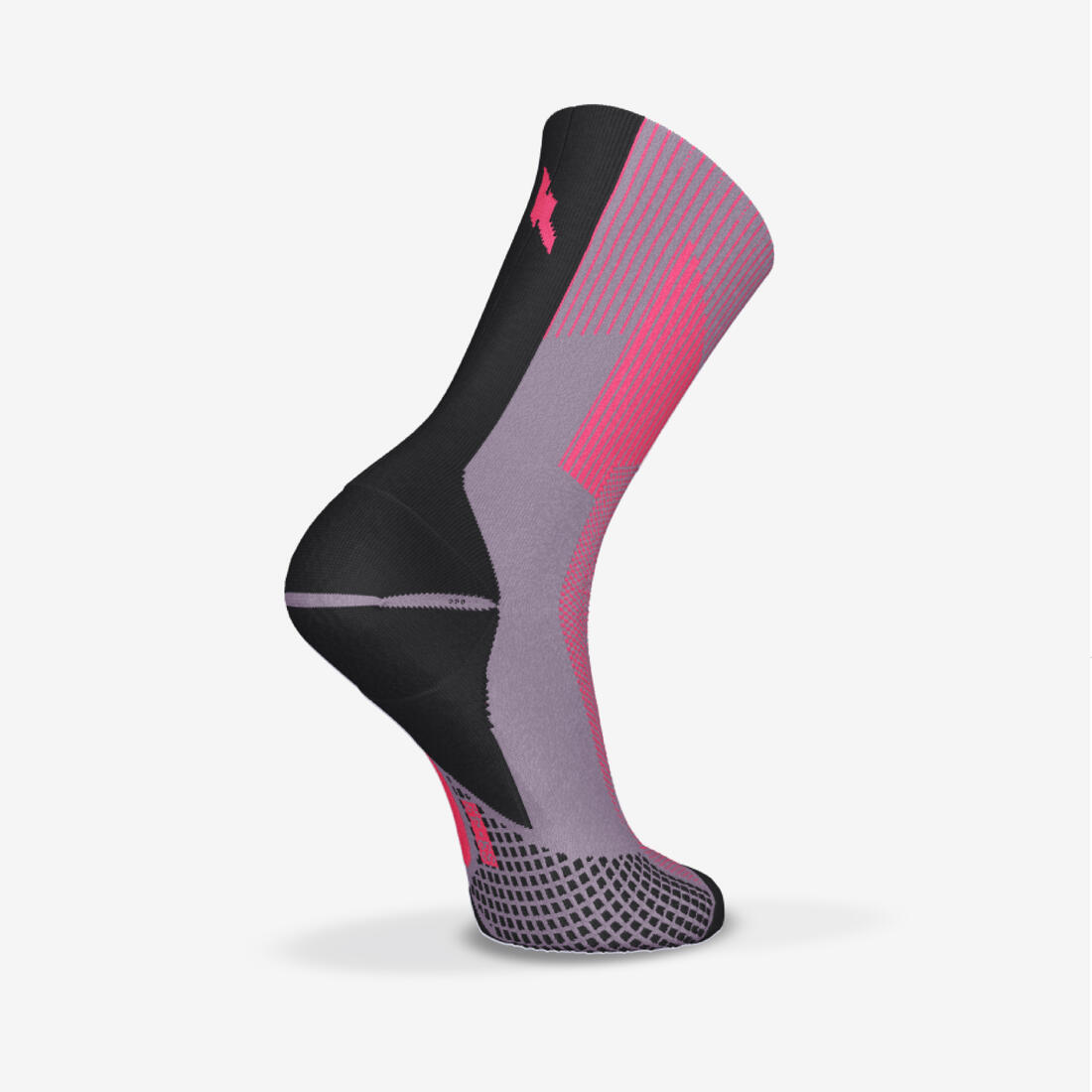 Chaussettes de running KIPRUN run900 épaisses mi-mollet oranges + graf