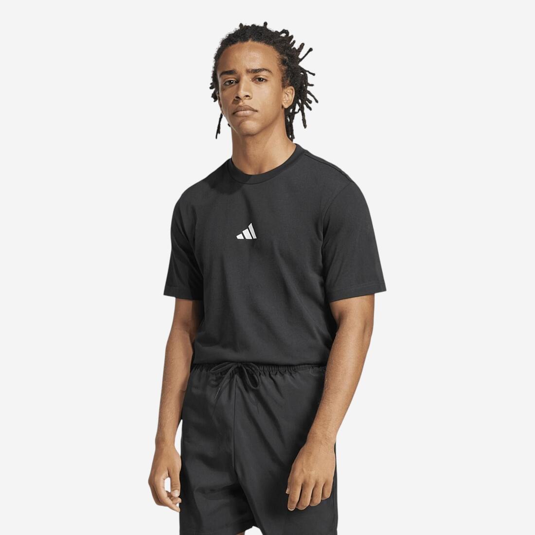 T-shirt de fitness en coton pour homme – noir