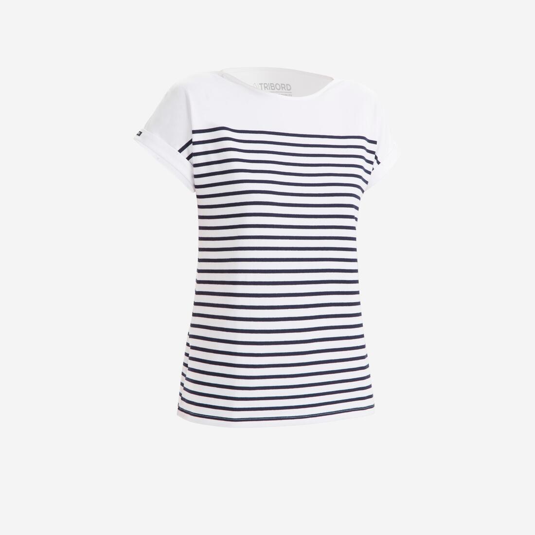 T-Shirt Manches courtes - marinière de voile Sailing 100 Femme