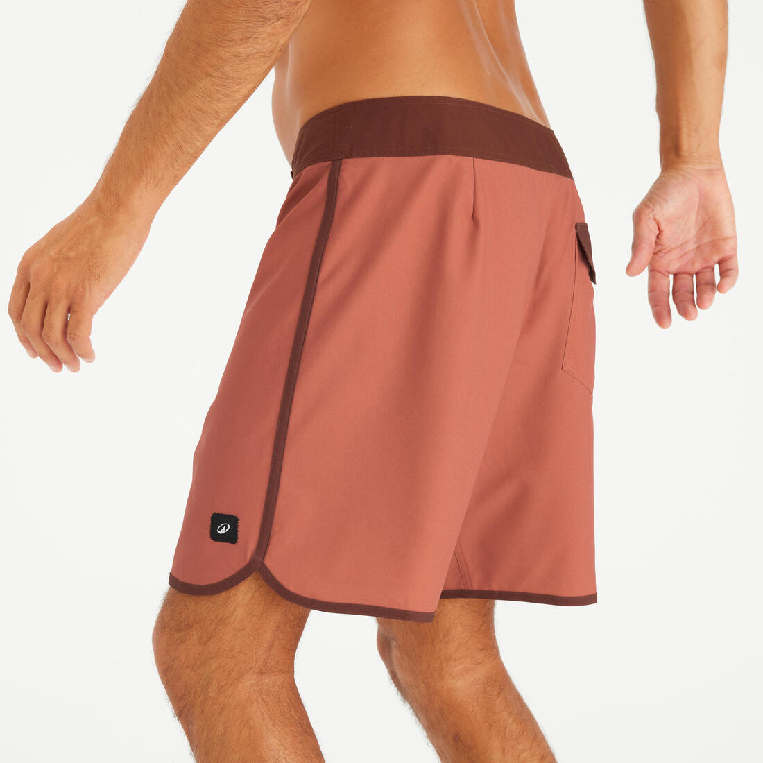 Boardshort surf short de bain surf mi-long 18" homme, 500 Marin