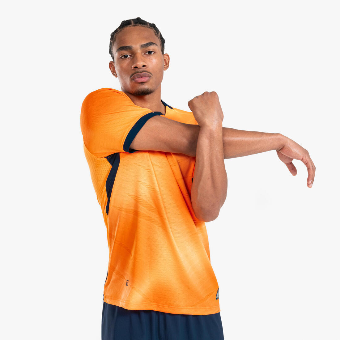 Maillot de Football CLR Adulte manches courtes Orange et Marine