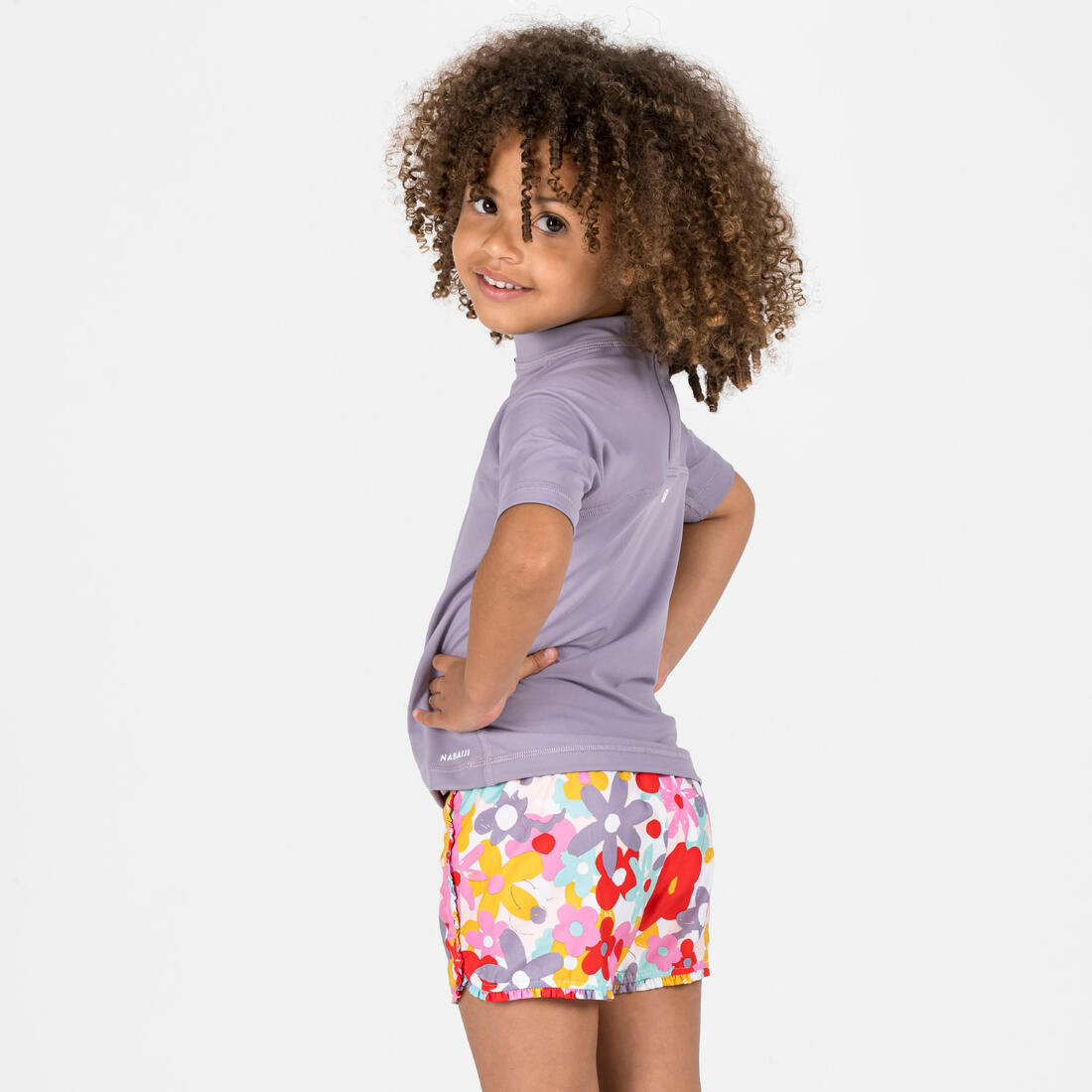 T-shirt anti uv bébé manches courtes corail