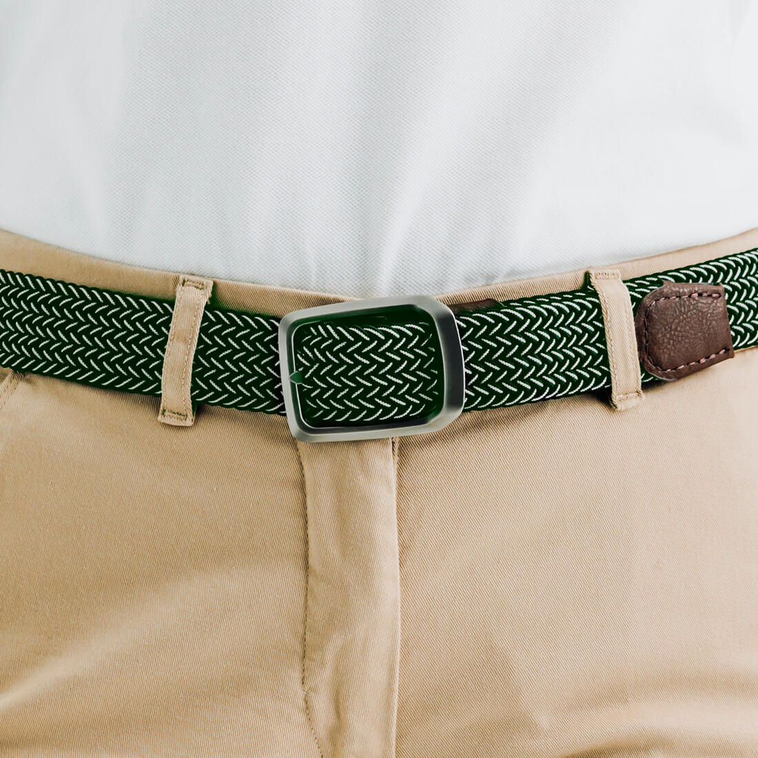 Ceinture golf tressée élastique & extensible