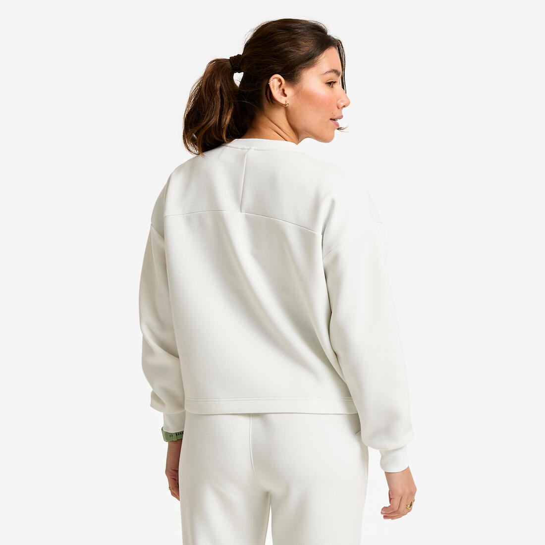Sweat-shirt blanc, femme