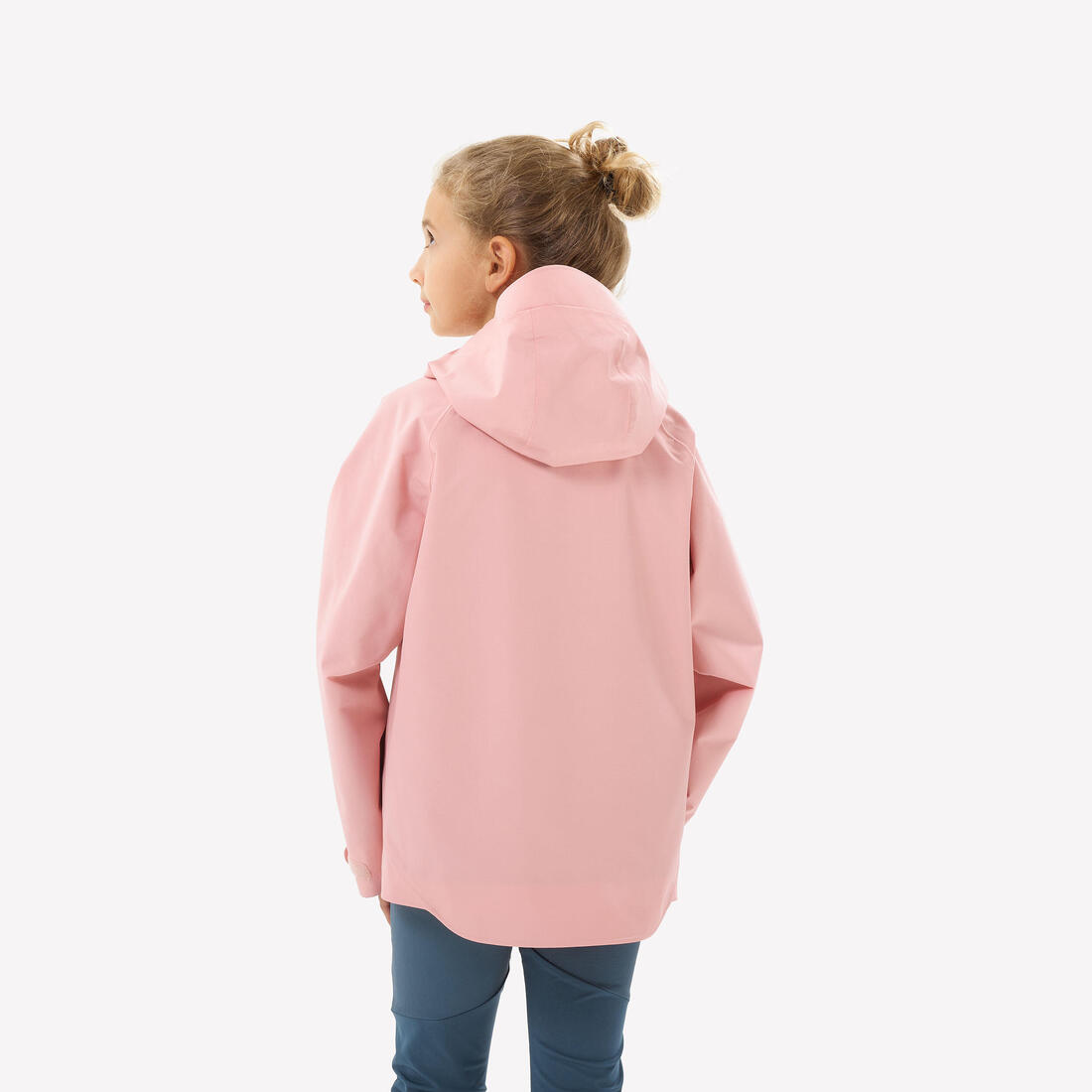Veste de randonnée montagne imperméable légère enfant 7-15 ans, MH900 rose