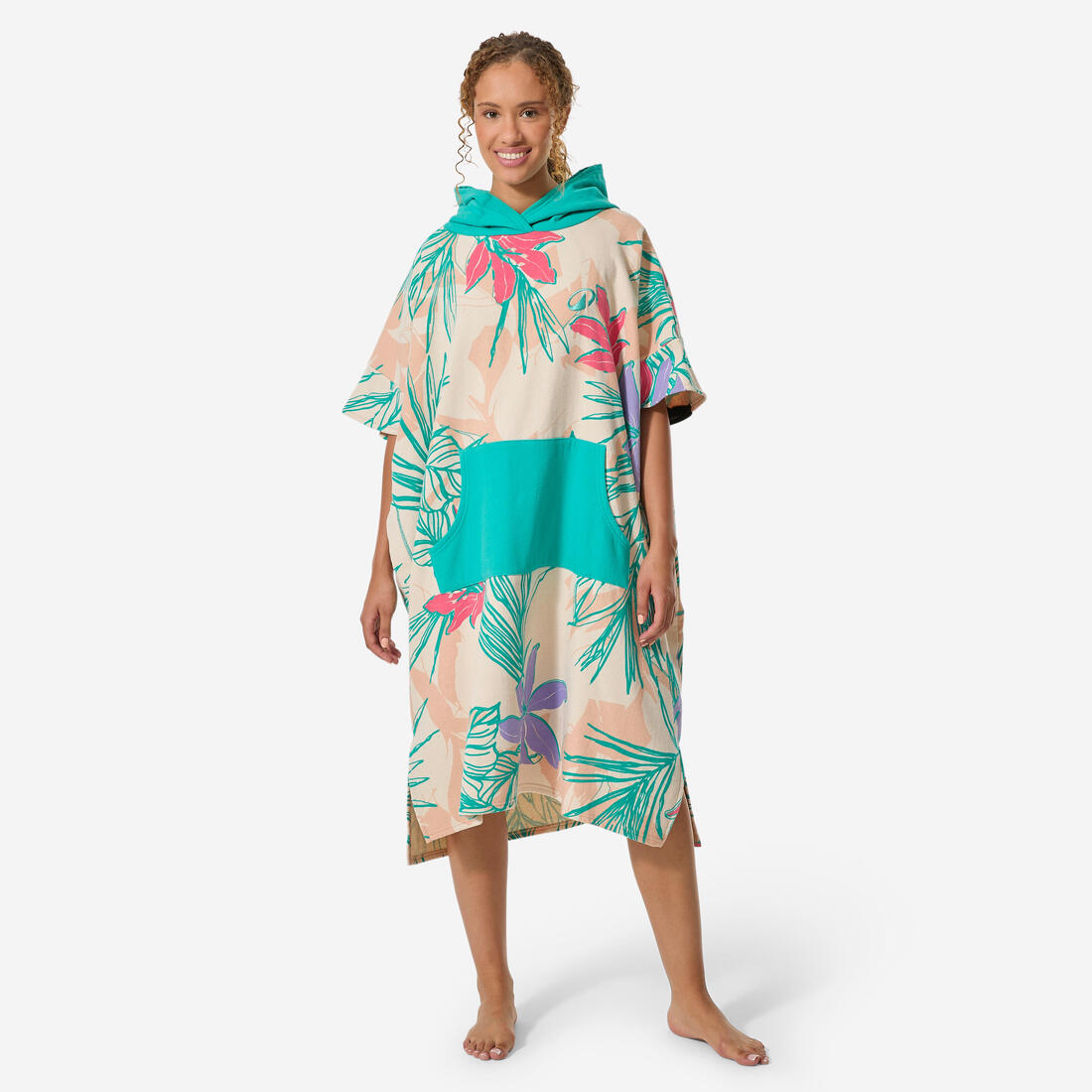 Poncho de plage surf adulte à partir de 150 cm, 500 Sunset