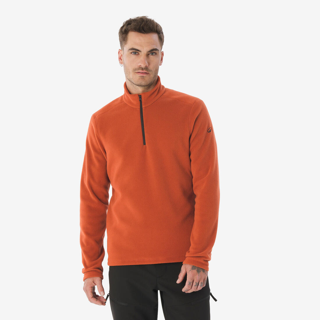Polaire de randonnée montagne homme, MH100 demi zip