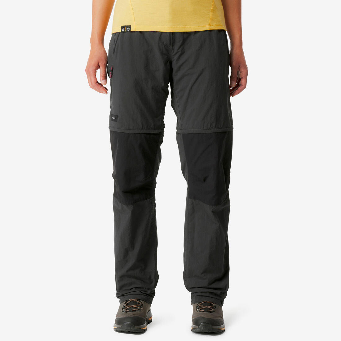 Pantalon modulable 2 en 1 de trek montagne - MT100 Gris femme – 8544763