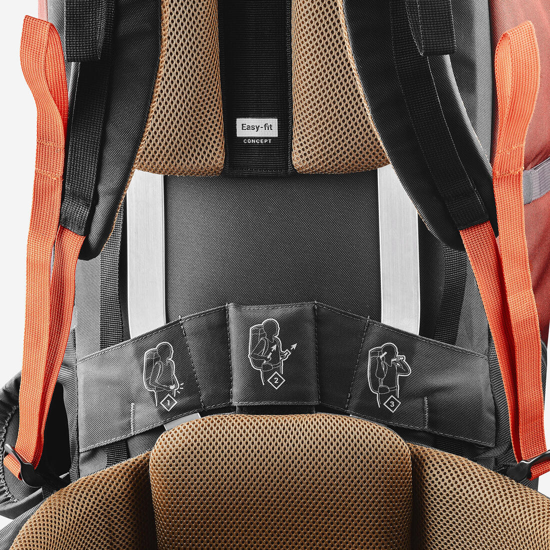 Sac à dos de trekking homme 70 l - mt100 easyfit