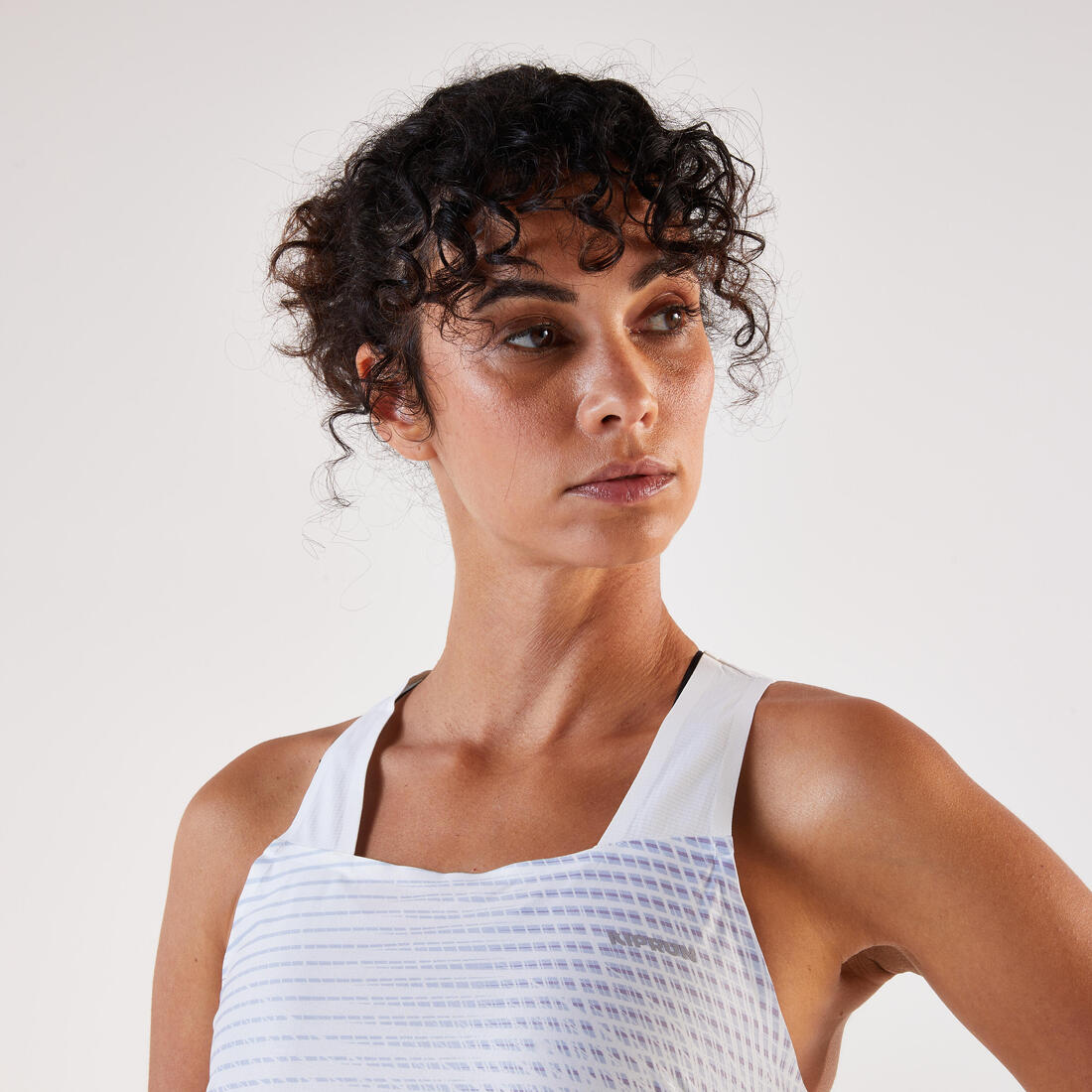 Débardeur de Running léger Femme - KIPRUN Run 900 Light violet mauve imprimé