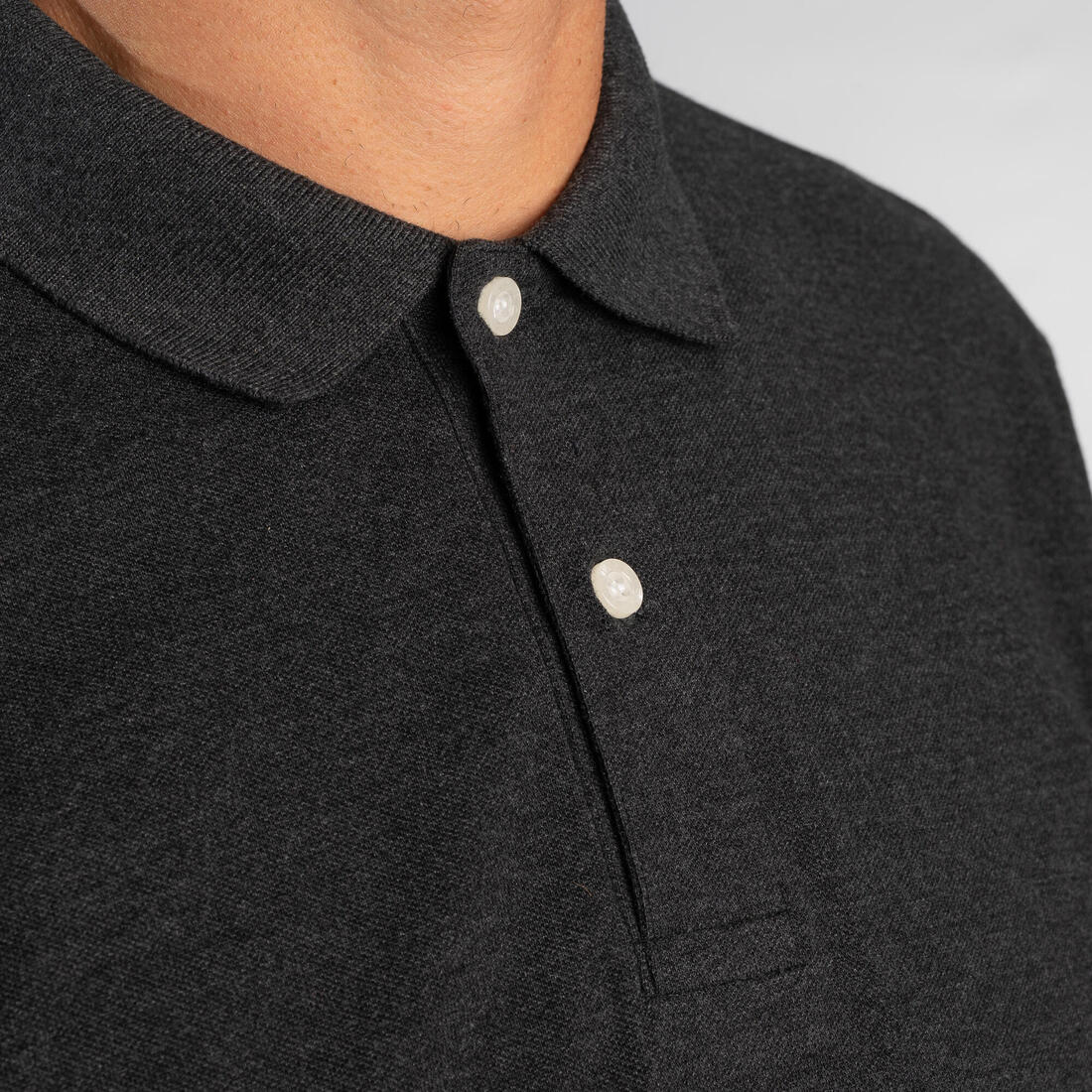 Polo golf manches longues Homme -  MW500 bleu marine