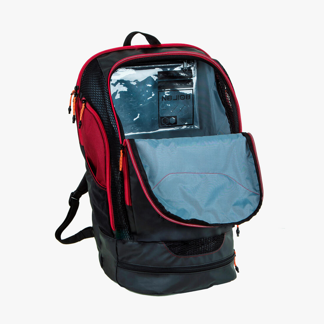 Sac a dos natation 40l 900 noir rouge