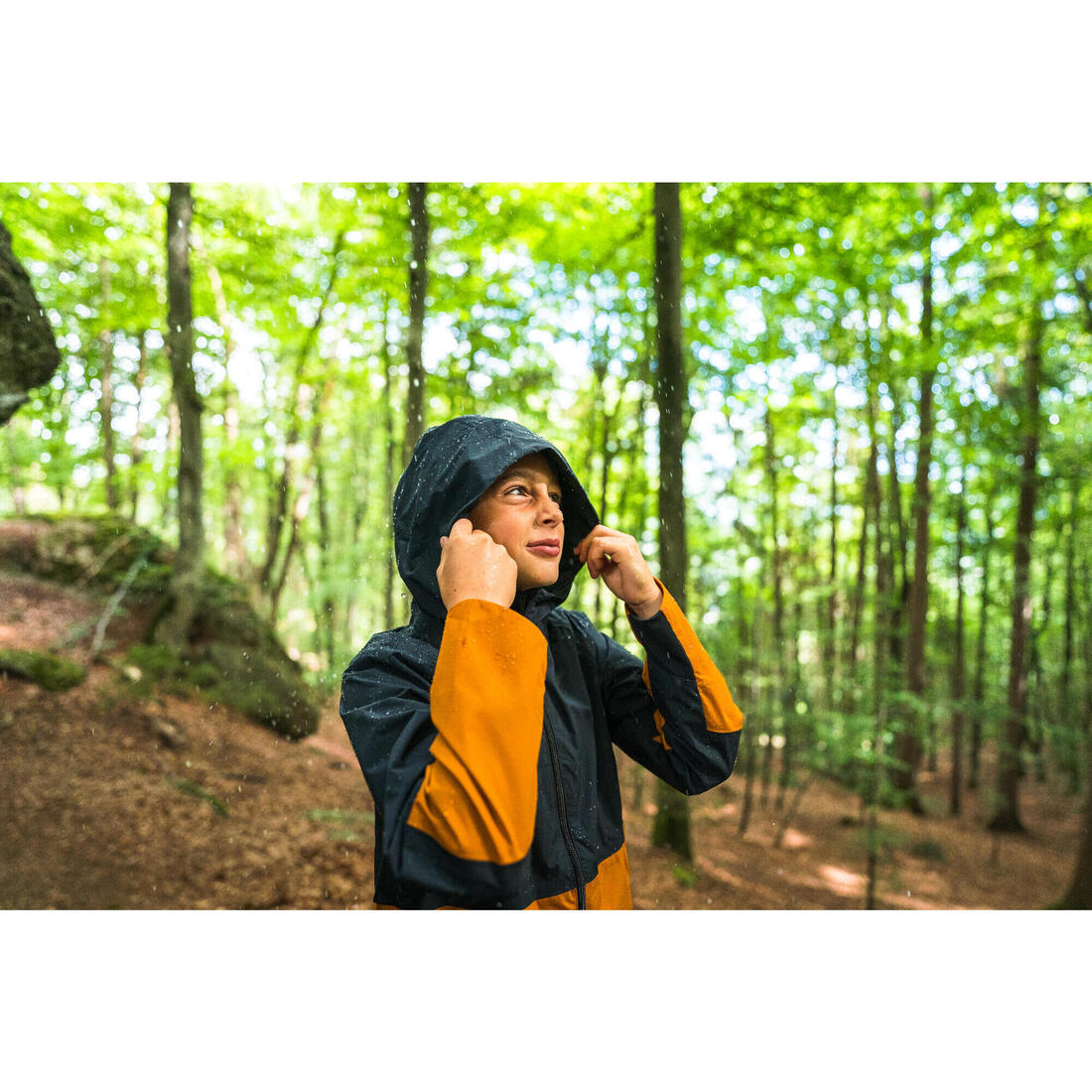 Veste imperméable de randonnée enfant 7-15 ans, MH500 girs