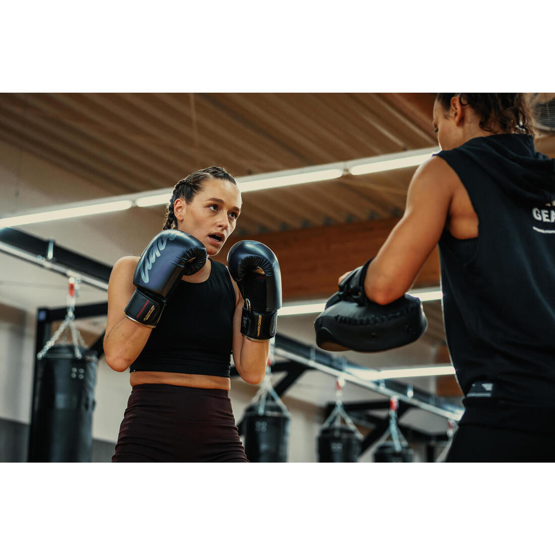 Gants de kick-boxing et muay-thaï, bleu