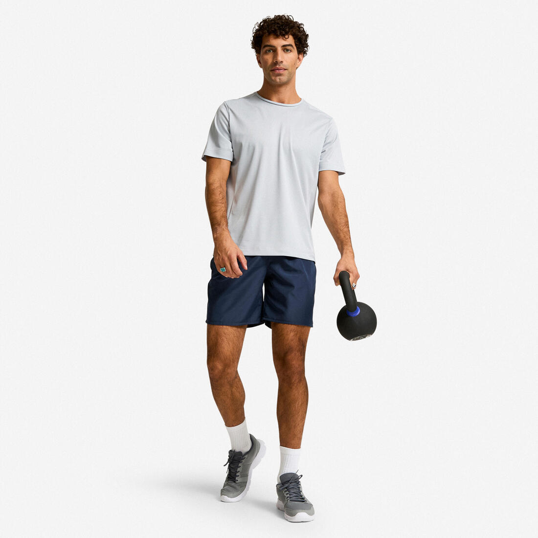Short de fitness pratique et sobre, homme, bleu marine