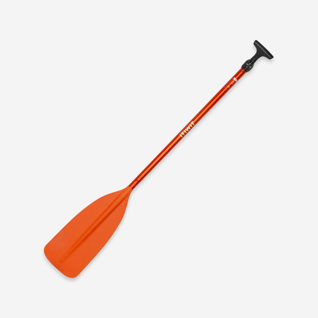 Pagaie simple canoë 100 réglable alu 130/150 cm – orange papaye