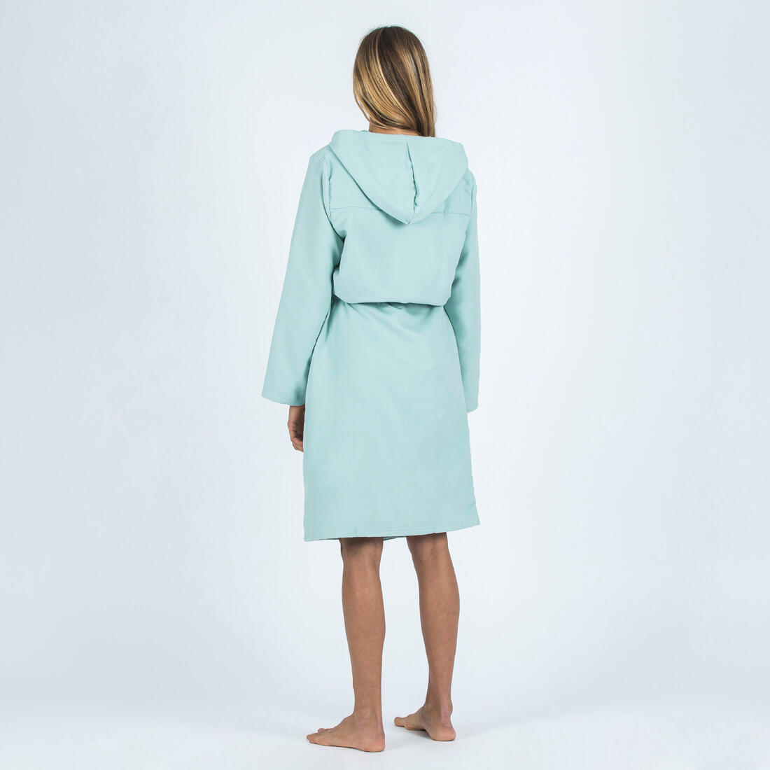 Peignoir de bain à capuche microfibre compact femme