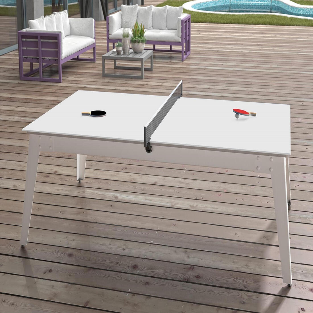 BILLARD EXTERIEUR RENE PIERRE CARAIBES BLANC