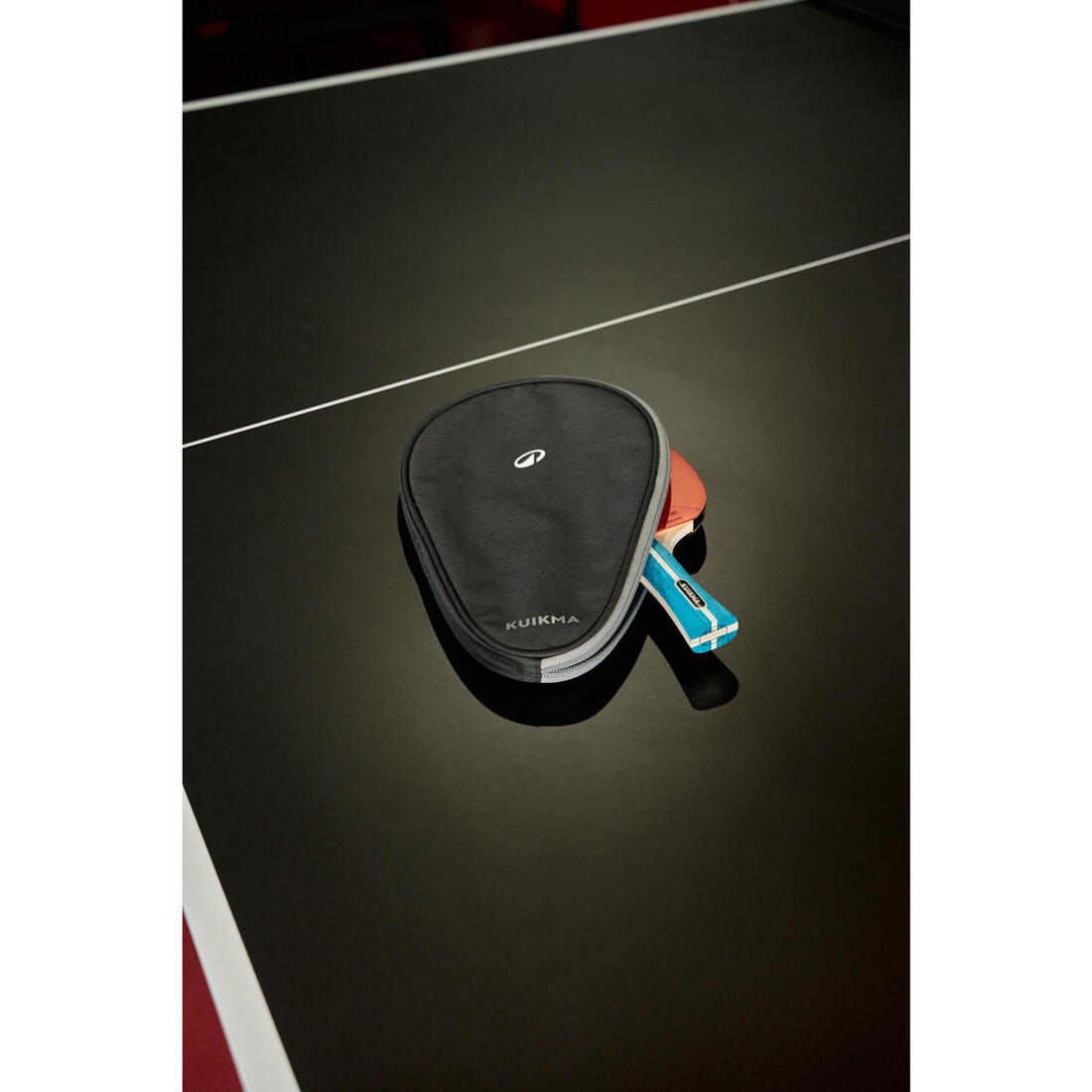 Housse de raquette de tennis de table TTC 100 noir gris