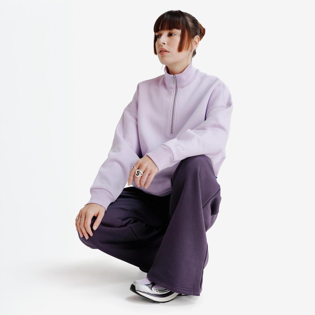 Sweat à col zippé femme, Elementals