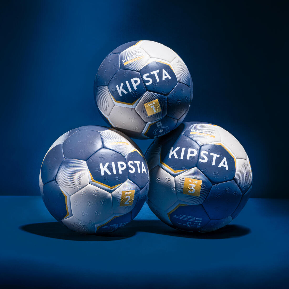 Ballon de handball taille 1 - hb500 hybride bleu/gris