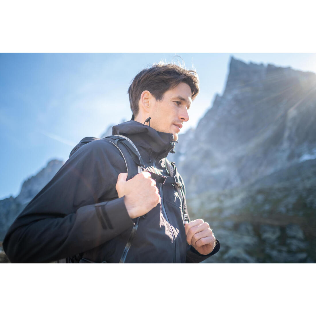 Veste légère imperméable de randonnée - mh500 - homme