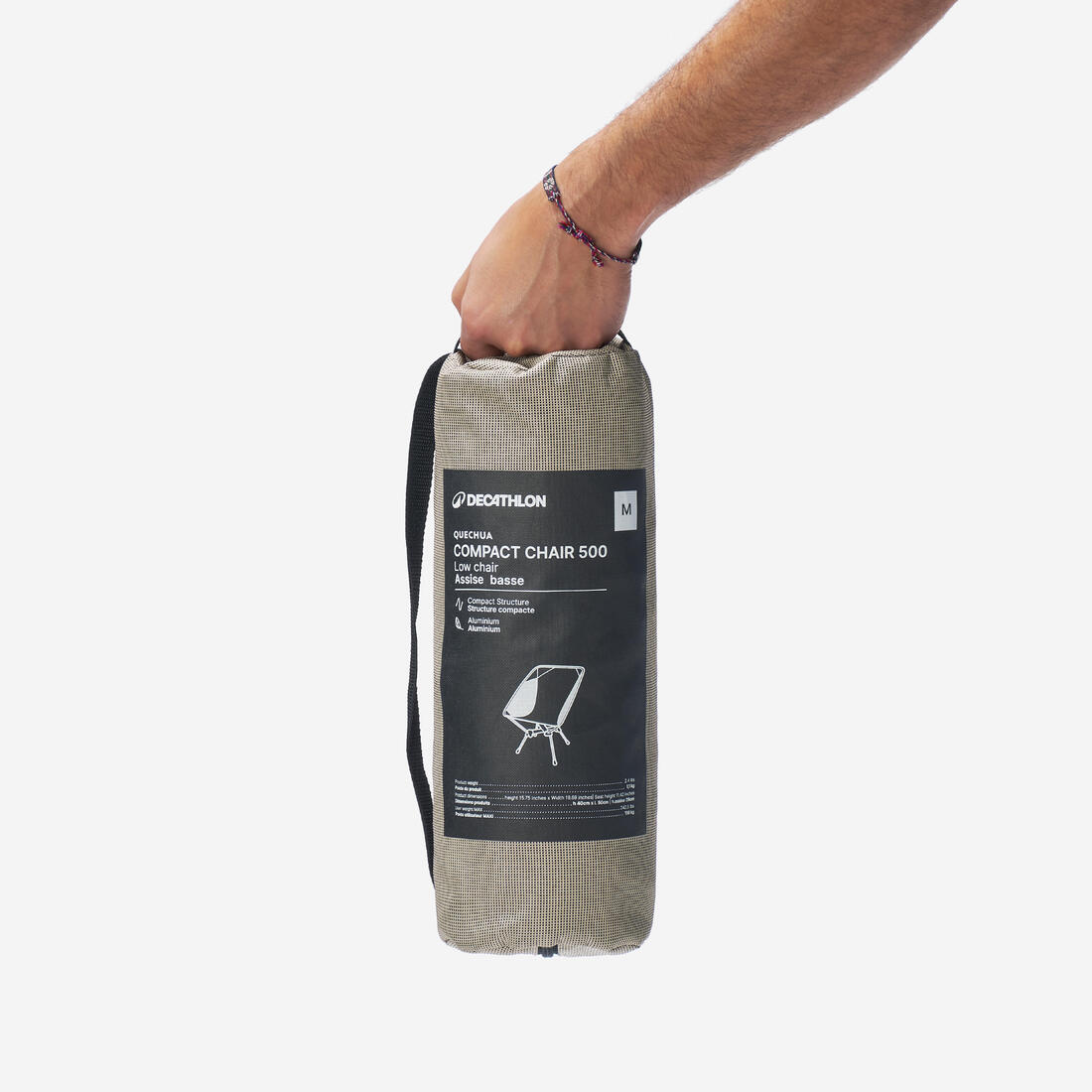 Chaise basse de camping, pliante et ultra compacte, 500 M