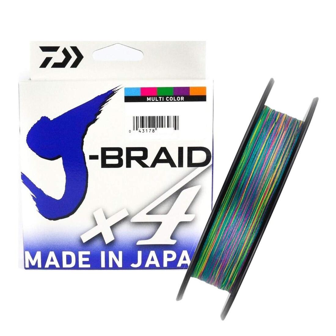 Tresse JBRAID 4B 500M 21/100 Multi Couleur Daiwa