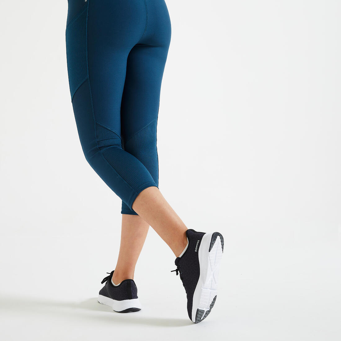 Legging court avec poche téléphone Fitness Cardio Femme Noir